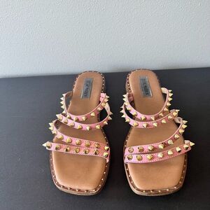 Steve Madden Skyler Pink Slip On Sandals Size 7.5